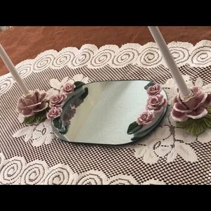 Capodimonte Candle Holder & Mirror